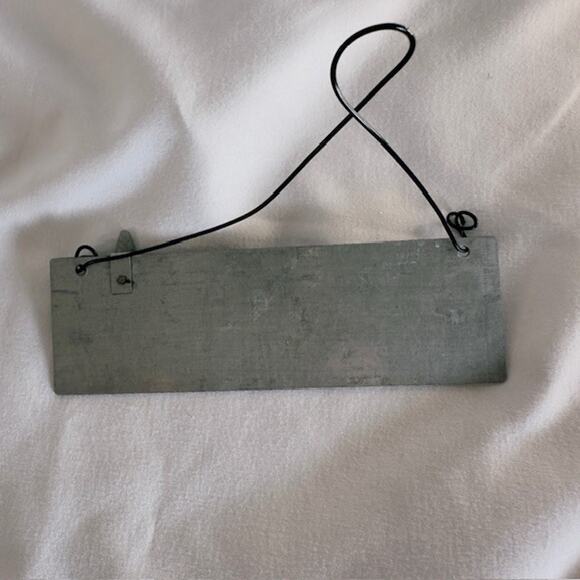 Holiday Ornaments Metal Star & Merry Christmas Sign Lot of 2 Country Farmhouse - Picture 5 of 8